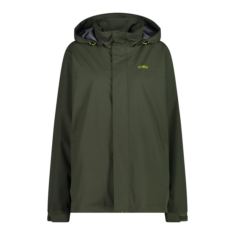CMP - Man Jacket Snaps Hood, Oil Green, 56