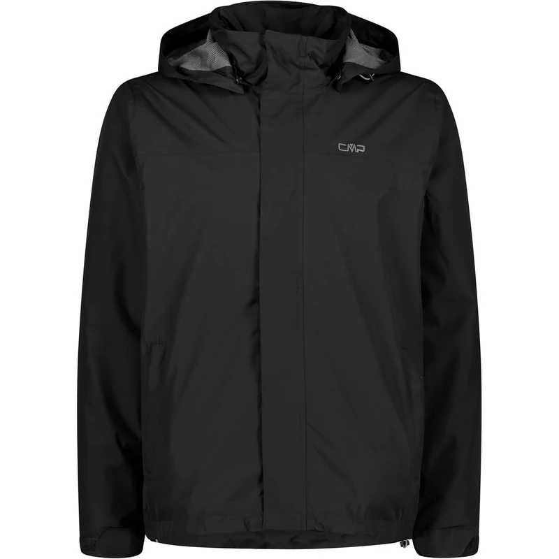 CMP - Man Jacket Snaps Hood, Black, 58