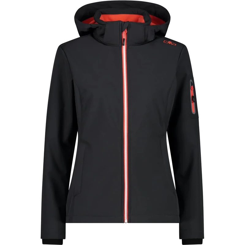 CMP - Woman Jacket Zip Hood, Anthracite-Poppy, XXXXXL