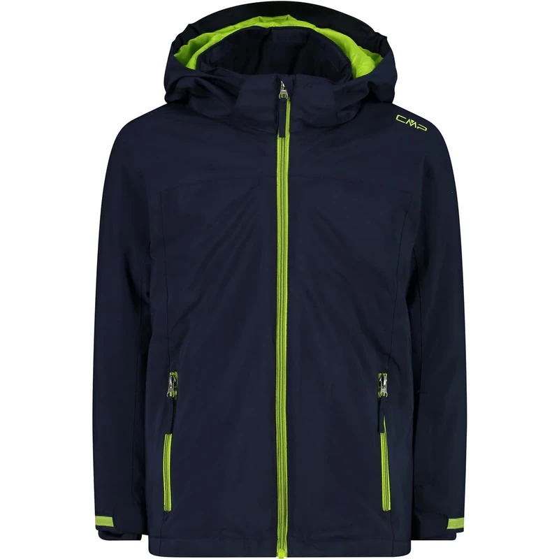 CMP - Kid Jacket Snaps Hood, B.Blue-Acid, 98