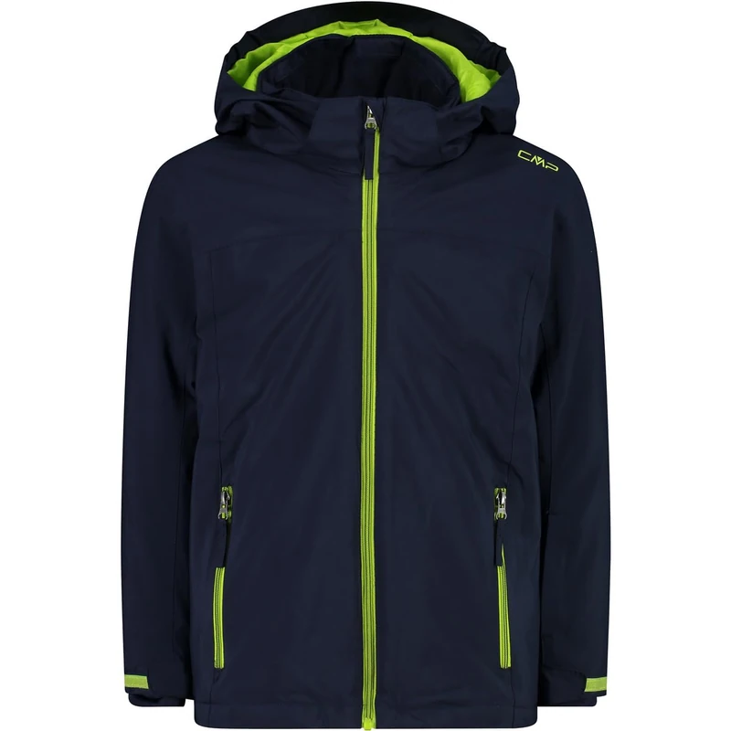 CMP - Kid Jacket Snaps Hood, B.Blue-Acid, 116