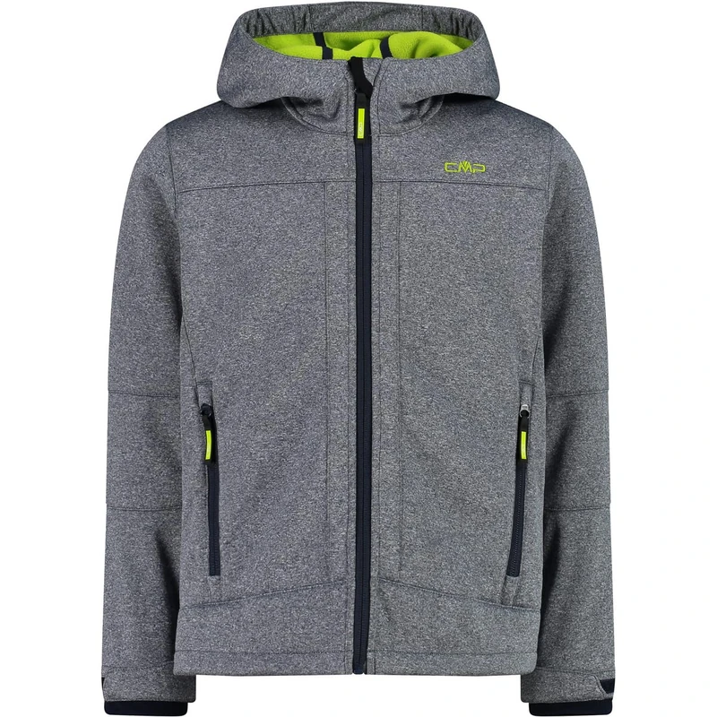 CMP - Kid Jacket Fix Hood, B.Blue Mel.-Acid, 140