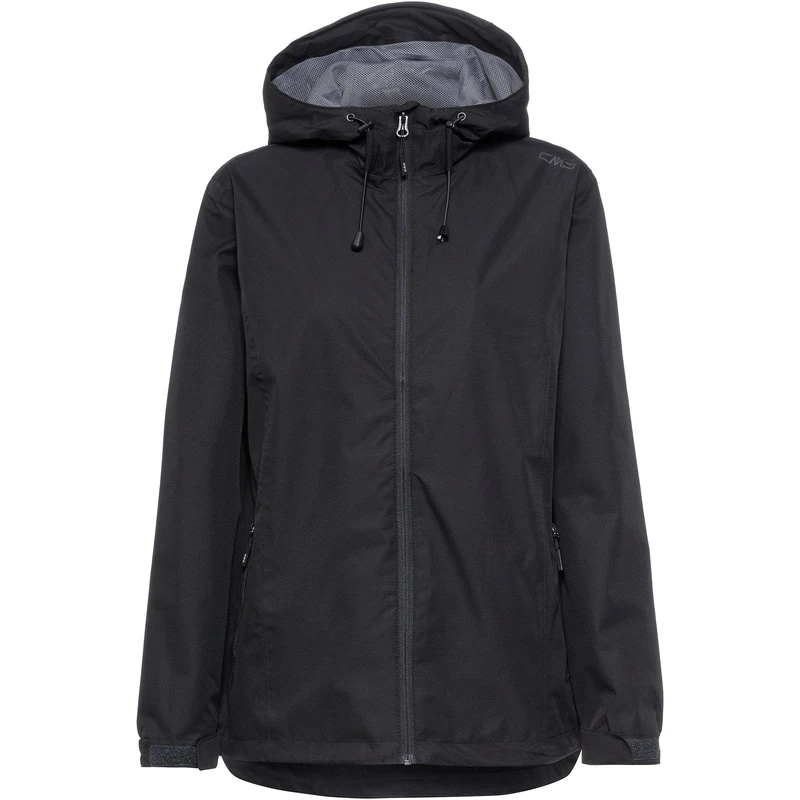 CMP - Woman Jacket Fix Hood, Black, M