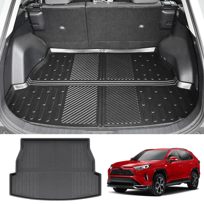 Utiiy Cargo Liner Fit for 2019-2023 Toyota RAV4 Cargo Mat TPE Trunk Liner All Weather Trunk Mat for 2019 2020 2021 2022 2023 Toyota RAV4 Accessories