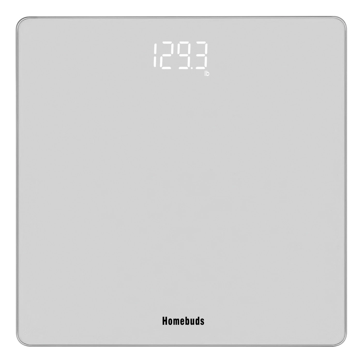 Homebuds Bathroom Scales for Body Weight, High Precision Assured by Weighing Scales Professional Factory SINCE 2001, LED Display and Step-On, 3*AAA Batteries Included, 400lb/182kg/28st, Silver