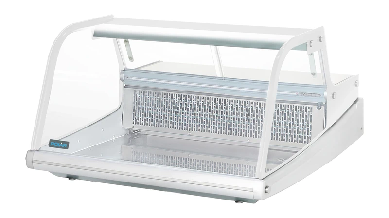 Polar Refrigeration G-Series 200 W Serve Over Counter Fish Display Fridge 175 Litre, White, Temp Range: 2° to 12°C, LED Lighting, Easy Drainage System, Size: 560 x 915 x 890 mm, GE960