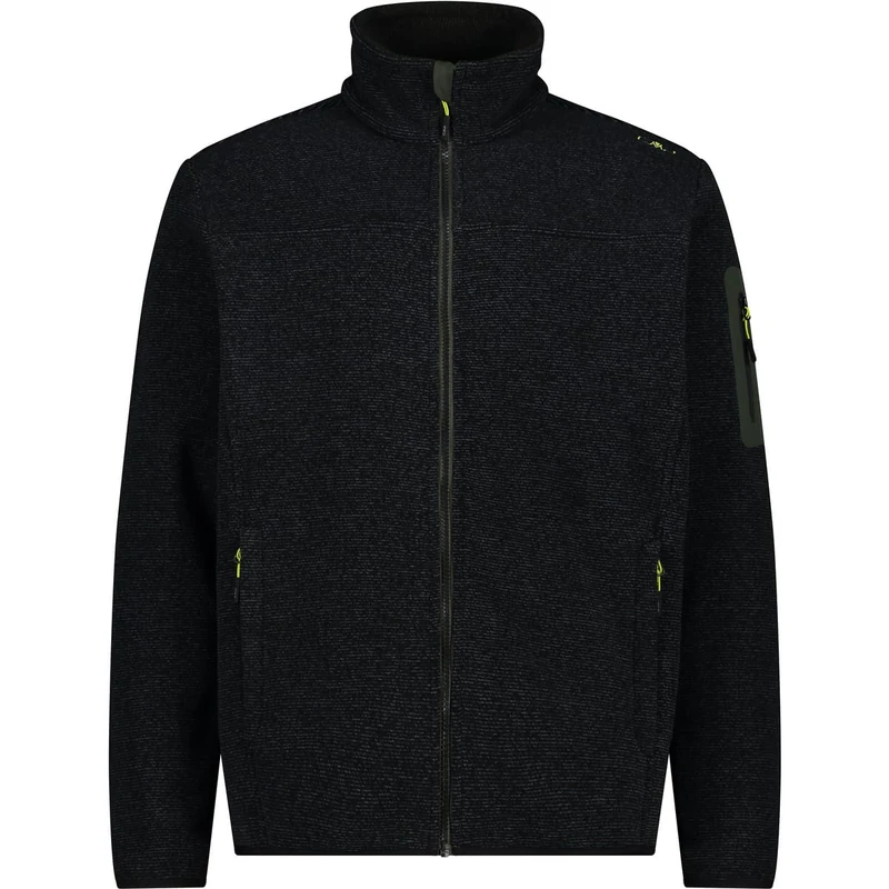 CMP - Man Jacket, Black-Oil Green, 56