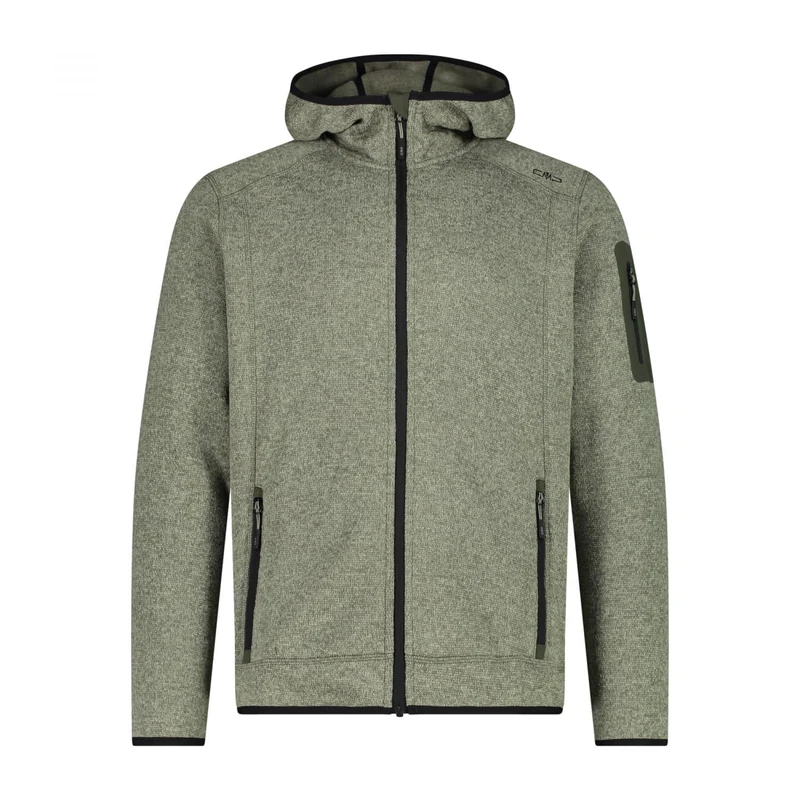 CMP - Man Jacket Fix Hood, Khaki-Oil Green, 56
