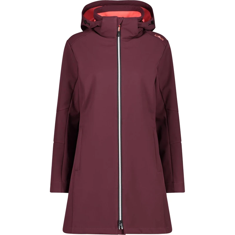 CMP - Woman Parka Zip Hood, Burgundy, M