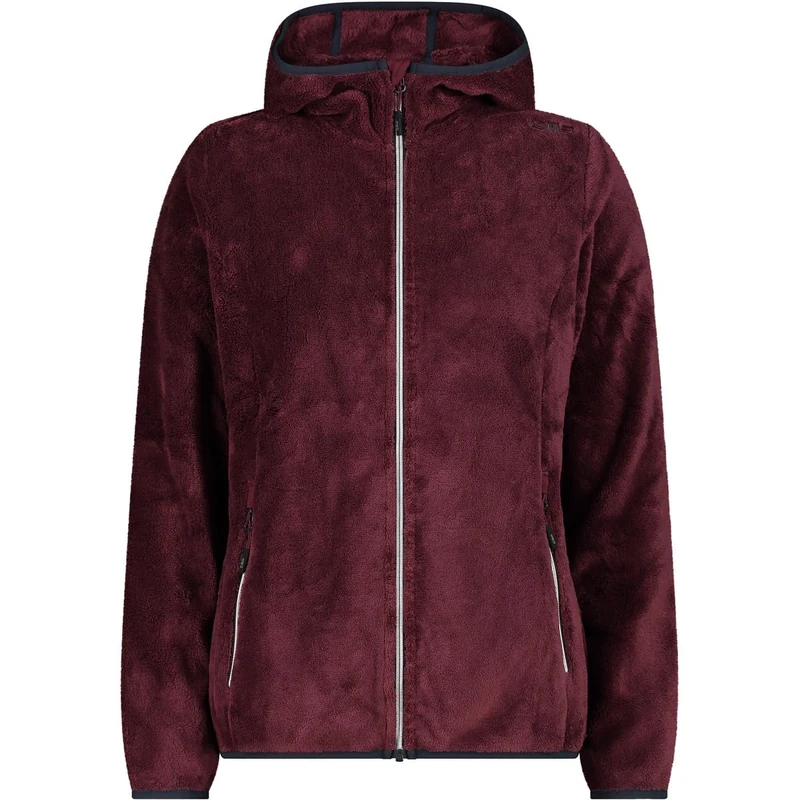 CMP - Woman Jacket Fix Hood, Burgundy, XXS - Image 1