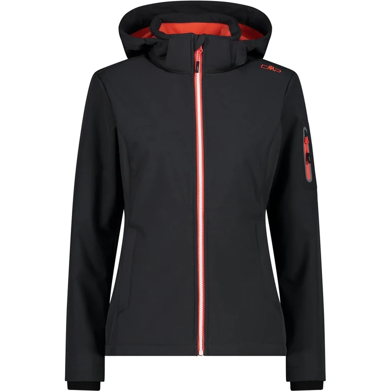 CMP - Woman Jacket Zip Hood, Anthracite-Poppy, S
