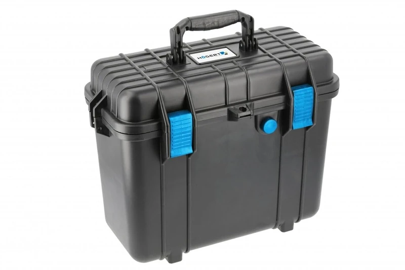 Högert Technik Hermetic Tool Box - 16.5 Inch, 42 cm x 22 cm x 34 cm, IP55 Dustproof & Waterproof, Polypropylene, Shockproof & Splashproof, EPDM Seal, Lockable