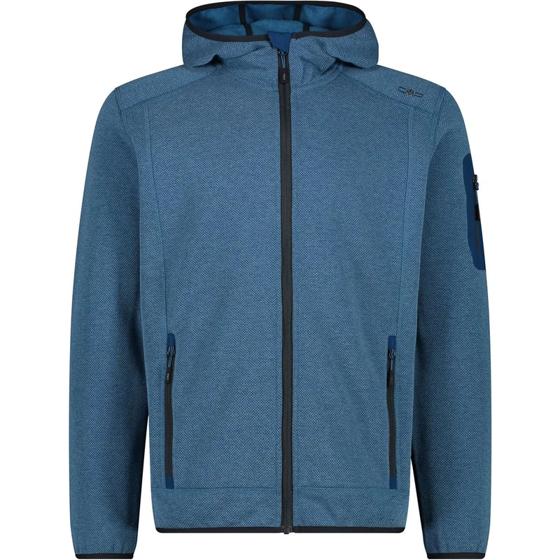 CMP - Man Jacket Fix Hood, Petrol-Anthracite, 58