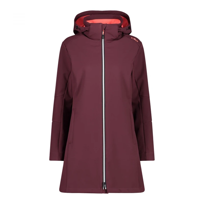 CMP - Woman Parka Zip Hood, Burgundy, XS