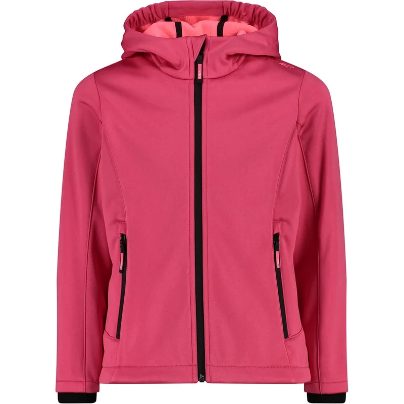 CMP - Kid G Jacket Fix Hood, Fuchsia Mel., 128