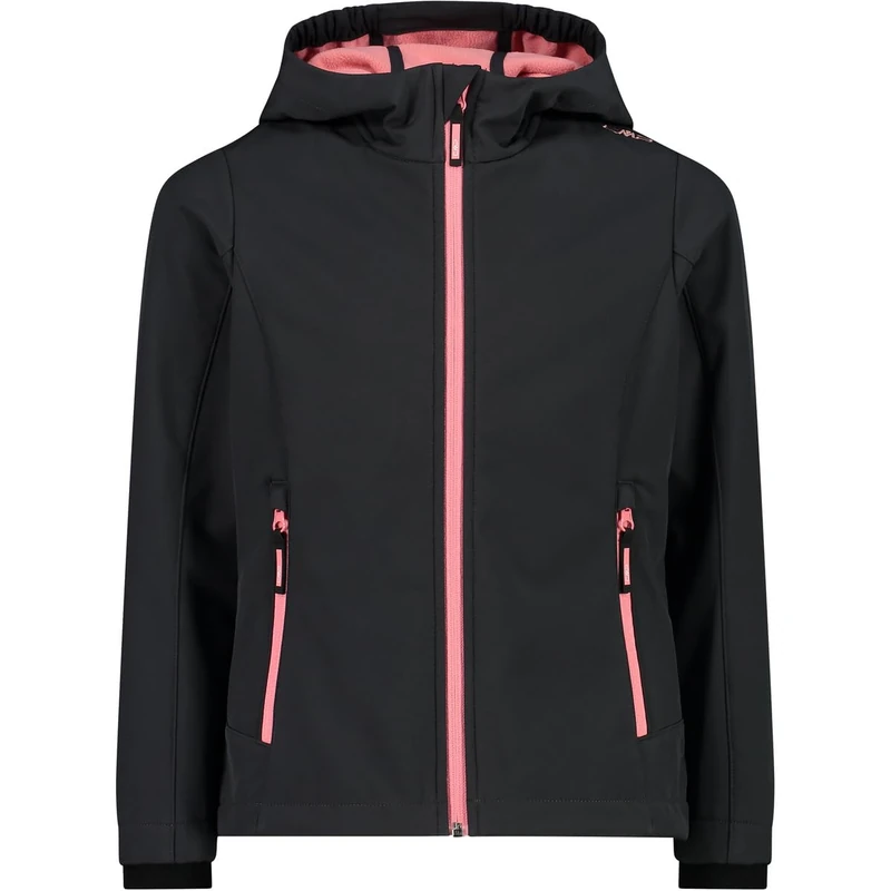 CMP - Kid G Jacket Fix Hood, Anthracite-Peach, 116