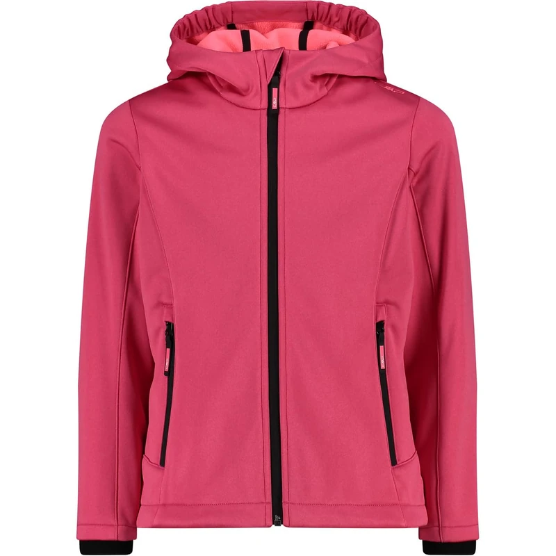 CMP - Kid G Jacket Fix Hood, Fuchsia Mel., 140