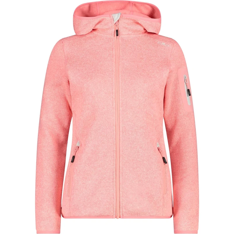 CMP - Woman Jacket Fix Hood, Peach-Chalk, XXS