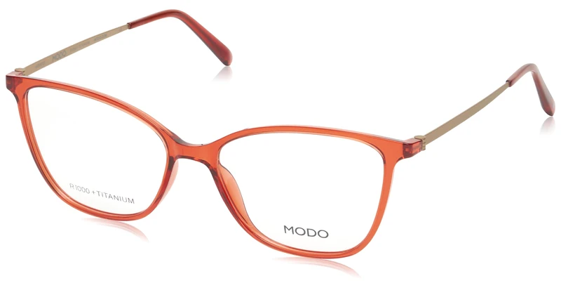 MODO & ECO 7065 Glasses, Coral Peach, 53 for Women, Peach Coral, UK 40