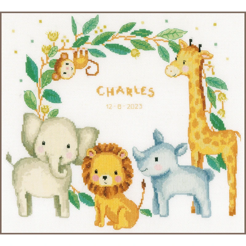 Vervaco Jungle Animals Counted Cross Stitch Kit