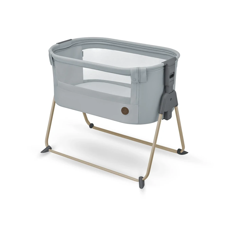 Maxi-Cosi Tori 2-in-1 Co-Sleeper, Bedside Crib, 0 - 6 Months, 0 - 9 kg, Ultra-Compact Fold, Lightweight, 5 Height Positions, Portable Co-Sleeper with Breathable Mesh, Travel Cot, Beyond Grey