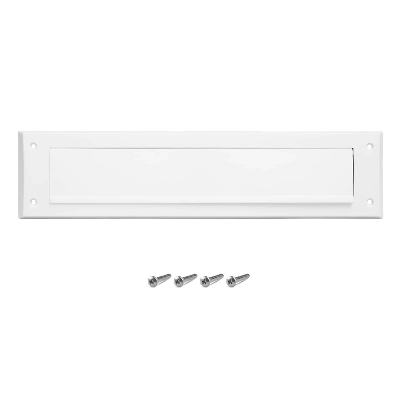 Internal Letterbox Draught Excluder 13.5 Inch (34.2cm) PVC Draught Letter Plate Seal Letter Box Flap - Prevents Draughts Coming Through The Letter Box - for Wooden or uPVC Doors - White with Flap