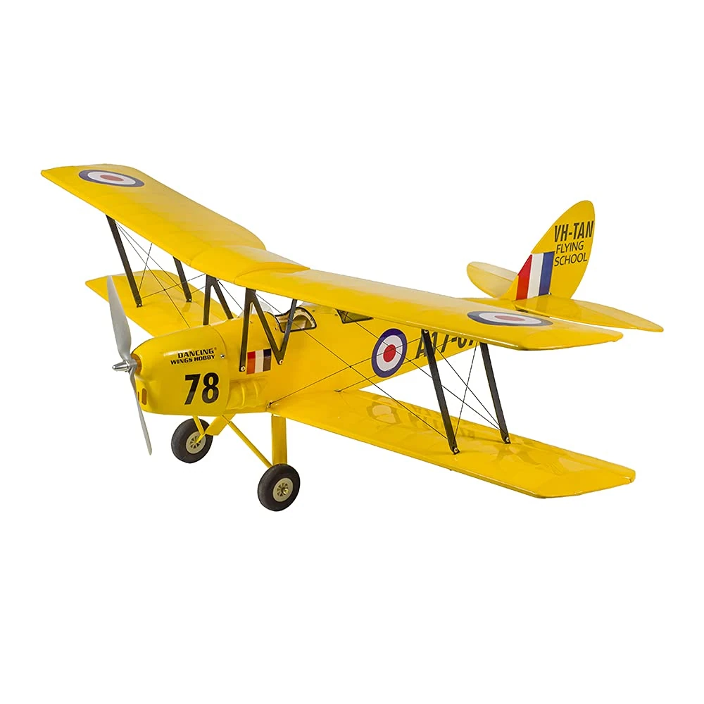 VilogaRC SCG39 Tiger Moth Blasa Wood RC Plane 800mm Wingspan Scale Model Airplane (KIT+Motor+ESC+Servos)