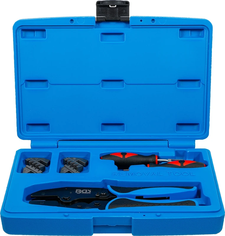 BGS 70929 | Crimping Pliers and Terminal Tool Kit | with 2 Pairs of Jaws