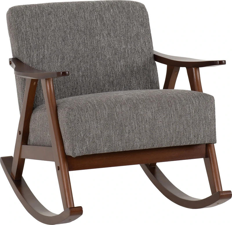 Seconique Kendra RocKing Size Chair in Grey Fabric