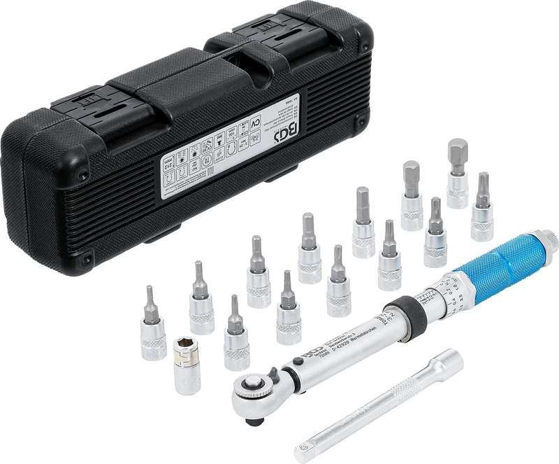 BGS 72088 | Torque Wrench Set | 6.3 mm (1/4") | 3 - 24 Nm | 16 pcs.