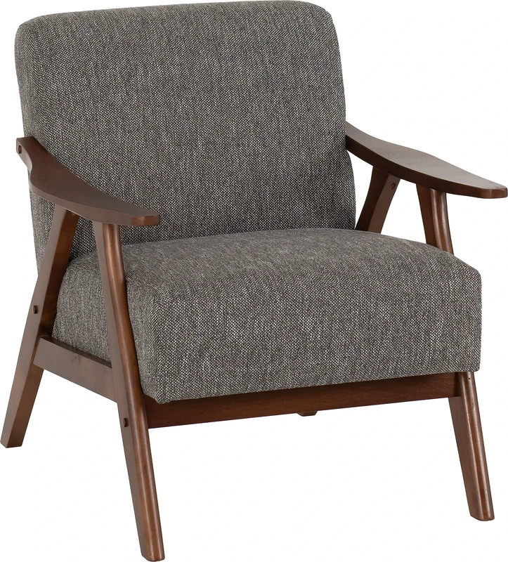 Seconique Kendra Accent Chair in Grey Fabric