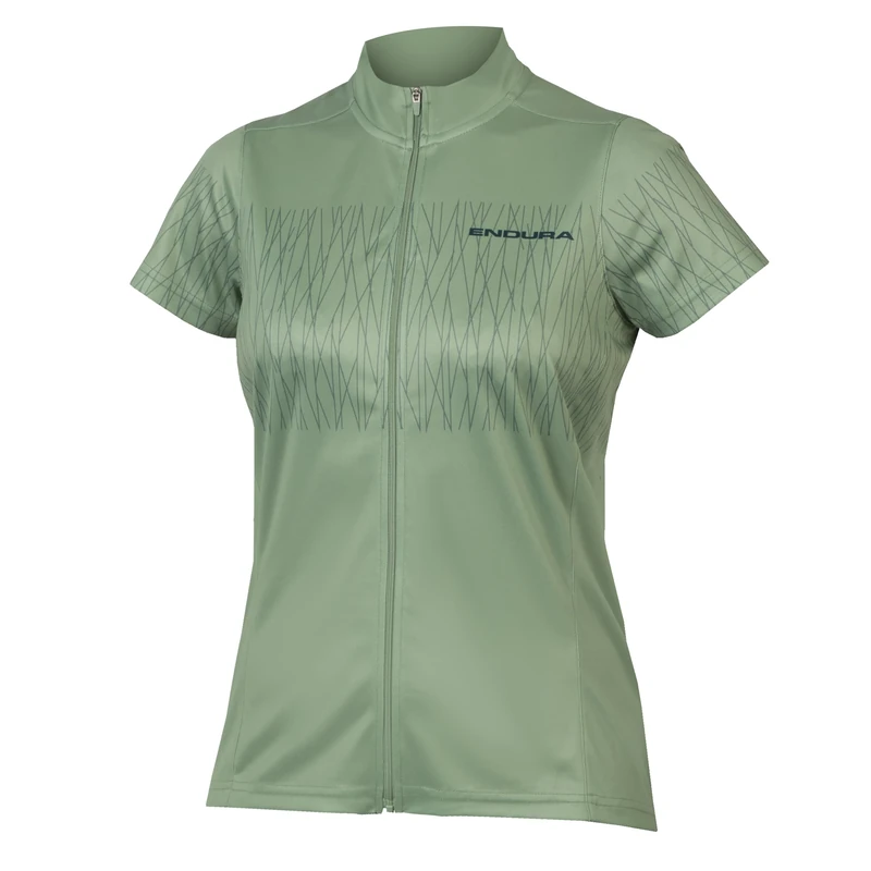 Endura Women's Hummvee Ray Short Sleeve Jersey |Rapid Wicking | Back Pockets, Jade, XL
