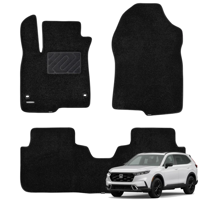 WENNEBIRD Superior Carpet Floor Mats for 2023-2024 Honda CR-V, CR-V Hybrid, Premium All Weather Anti-Slip Waterproof Floor Liners, 0.5 Inch Thickness Rugs - 3pc