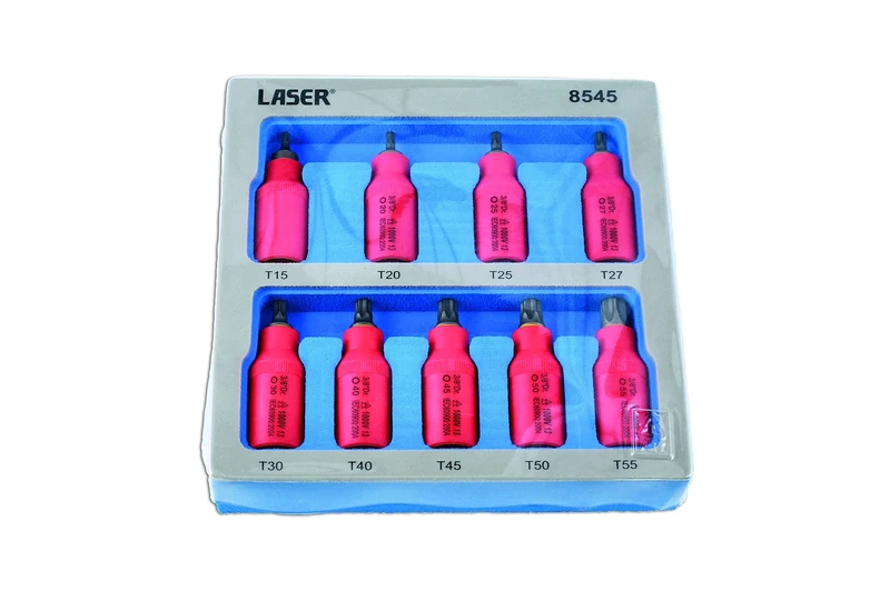 Laser 8545 Insulated Star Bit Socket Set 3/8" D 9pc