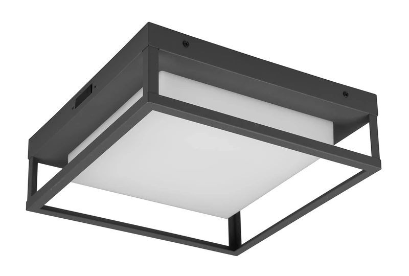 Trio, Ceiling Light, Witham incl. 1 x LED,SMD,14,0 Watt,2300+3000+4000K,1550 Lm. Body: Metal, Antracite L:30 cm, L:30 cm, H:10 cm IP54,DIP-Switch