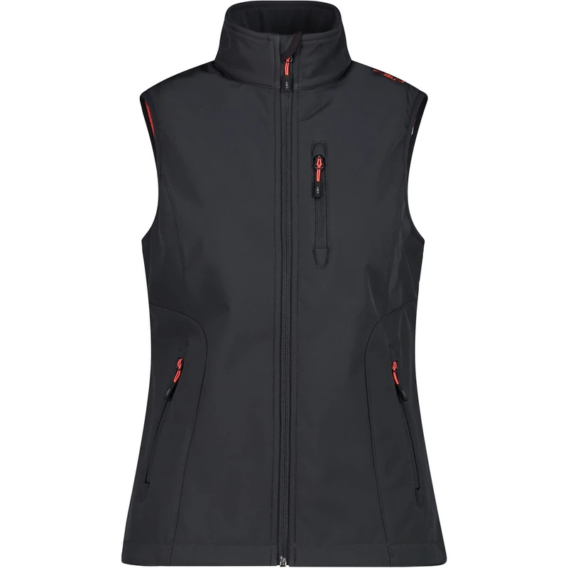CMP - Woman Vest, Anthracite-Poppy, XL