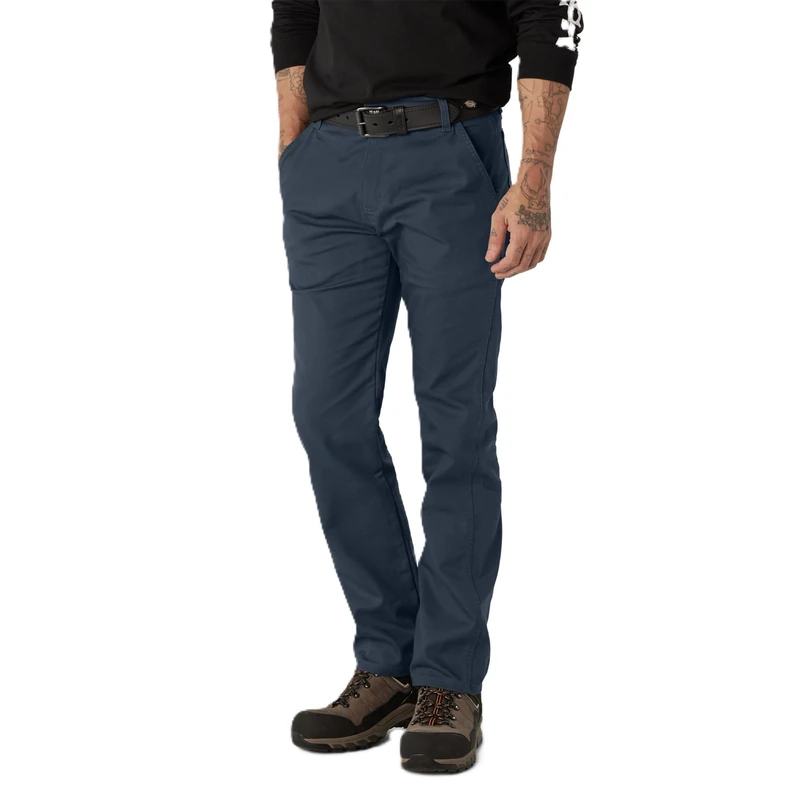 Dickies Men's Tough Max Duck Carpenter Pant Business Casual, Stonewashed Dark Navy, 32W x 32L