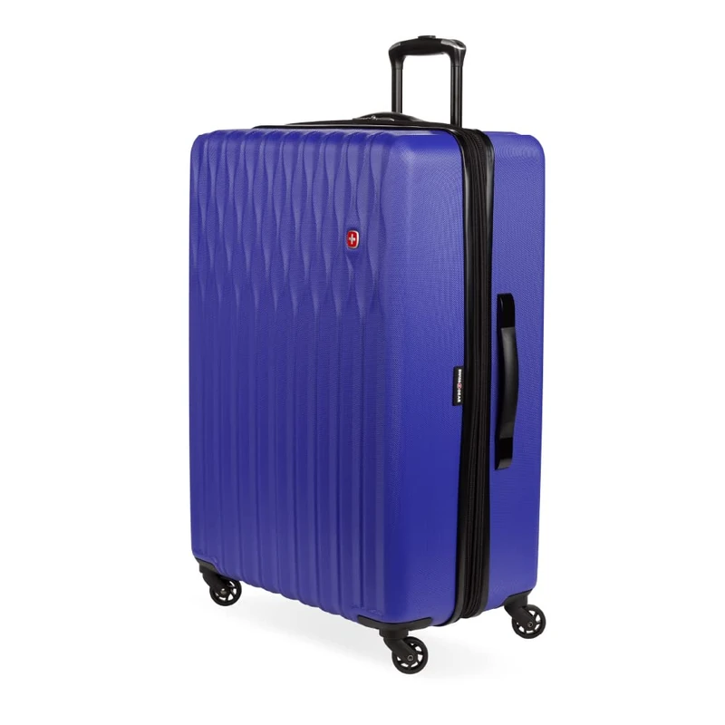 SwissGear 8018 Hardside Expandable Luggage with Spinner Wheels, Blue Violet, Checked-Medium 24-Inch, 8018 Hardside Expandable Luggage with Spinner Wheels