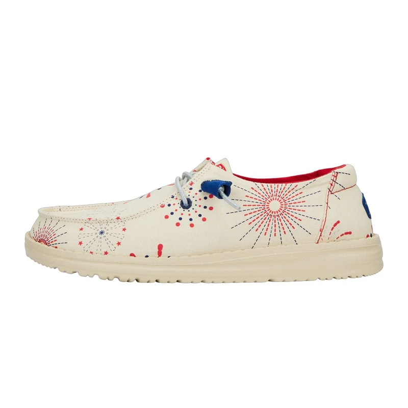 HEYDUDE Men Wally Stretch Fleece Stone White Casual Moccasin 47 EU - Image 1
