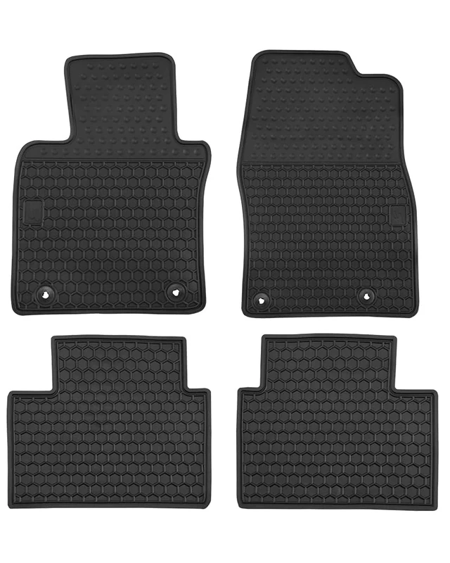 Megiteller Car Floor Mats Custom Fit for Mazda 3 2025 2024 2023 2022 2021 2020 2019 /Mazda CX-30 2019-2025 Odorless Washable Heavy Duty Rubber (All Weather) Floor Liners Set Black