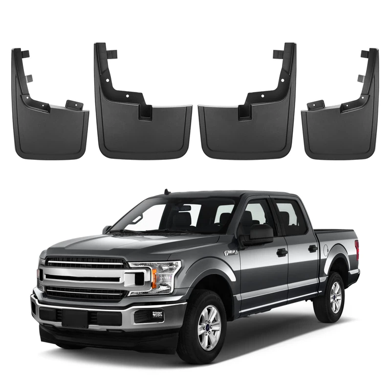 BDFHYK Mud Flaps Splash Guards 4PCS Front & Rear Side Mud Guards Compatible for 2015-2020 Ford F-150 Without OEM Fender Flares