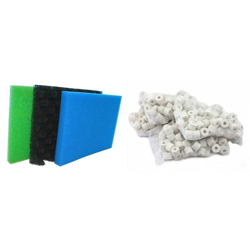 Blagdon Mini-Pond Filter Foam Set for 4500L and 6000L Models & Professional Bio Media for All Pond Filters and Affinity Pools