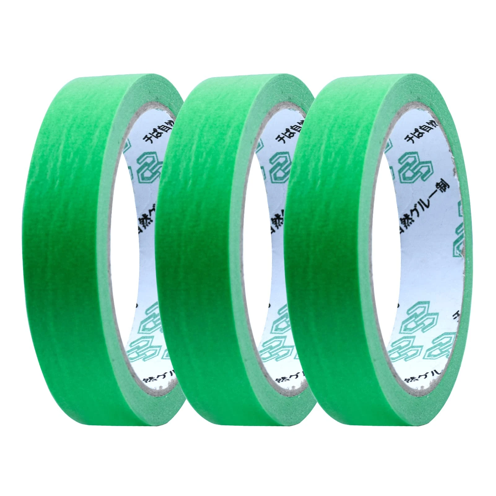 Udewo 3 Rolls Low Tack Masking TapeWritable Masking Tape Green Painters Tape Decorators Tape Low Tack Tape Professional Grade Painting Tape for Renovation WorkIndoor Painting Decorating (20mm x 20m)