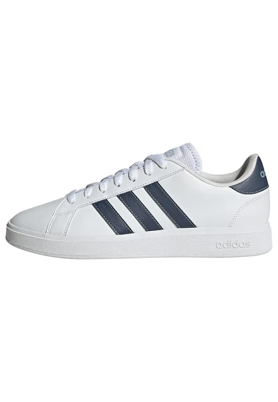 adidas Men's Grand Court Base 2.0 Shoes, Cloud White/Shadow Navy/Wonder Blue, 9 UK