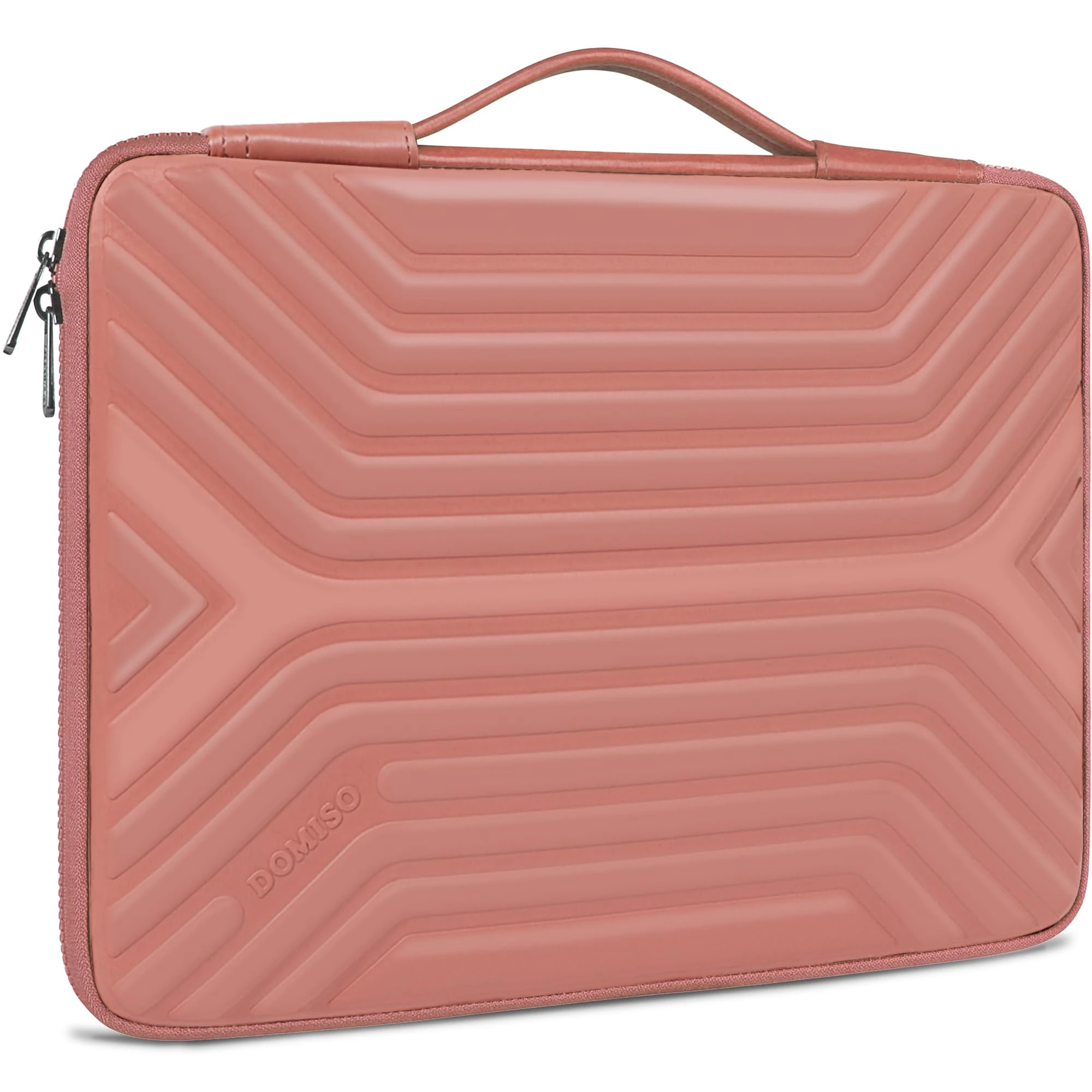 DOMISO 13.3" Shockproof Waterproof Laptop Sleeve with Handle Lightweight Soft EVA Tablet Case for 13-13.3 Inch Laptops/MacBook Pro Retina/Dell Inspiron 13 XPS 13 / ASUS/HP, Pink
