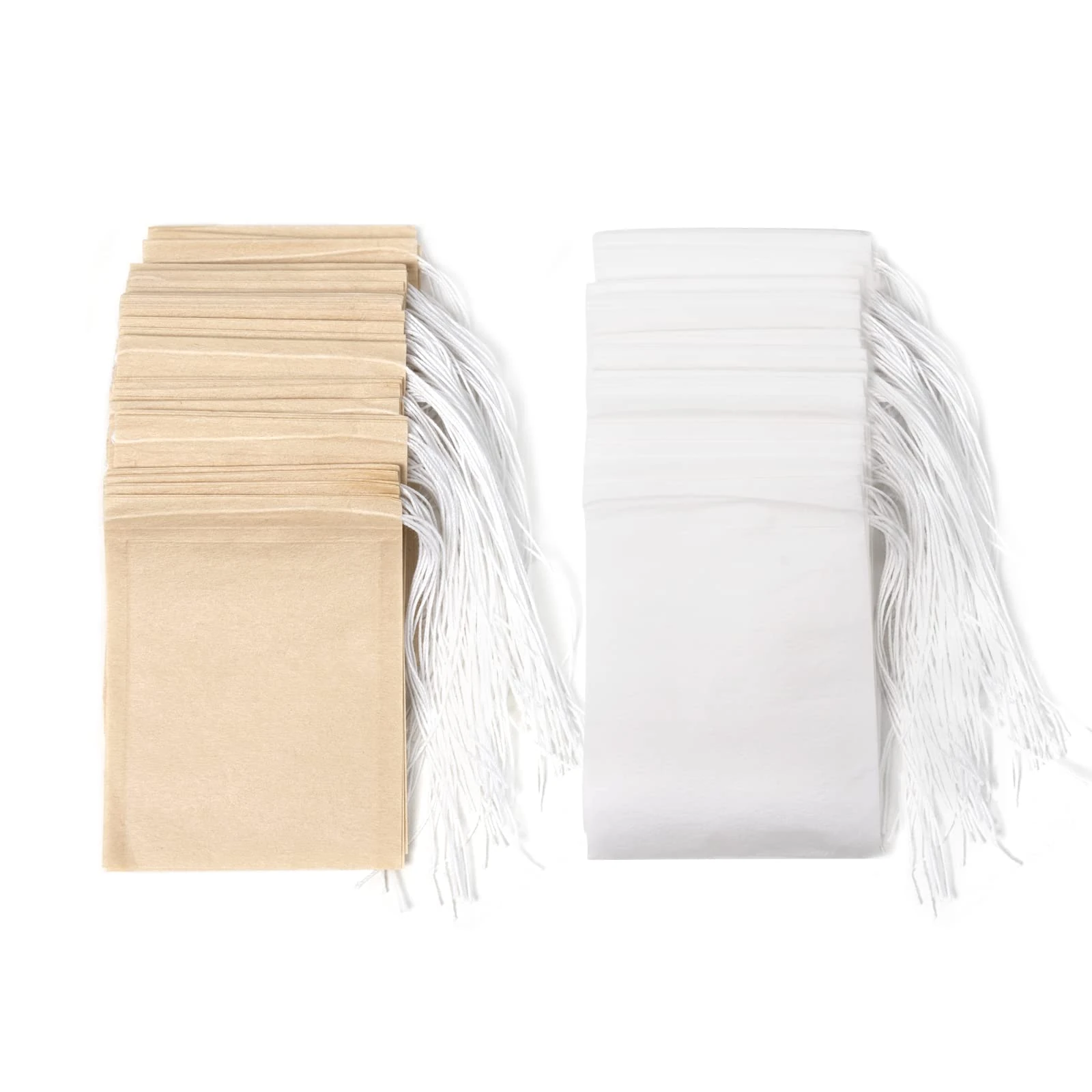 100PCS Disposable Tea Filter Bags, Carehabi Empty with Drawstring, for Loose, Muslin Bag (6 x 8 cm) (100PCS)