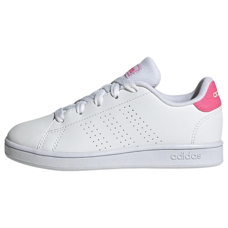 adidas Unisex Kids Advantage Lifestyle Court Lace Shoes, Cloud White / Pulse Magenta / Quartz, 4 UK