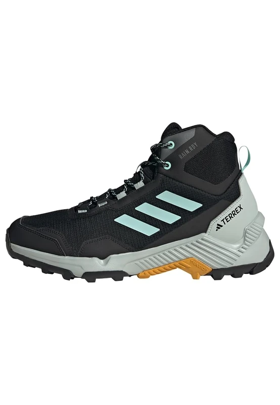 adidas Men's Eastrail 2.0 Mid RAIN.RDY Waterproof Hiking Shoes, Core Black/Aqua/Preloved Yellow, 9 UK - Image 1