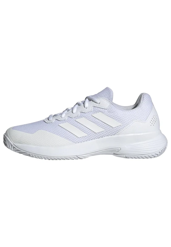 adidas Men's Gamecourt 2.0 Tennis Shoes, FTWR White/FTWR White/Matte Silver, 9 UK