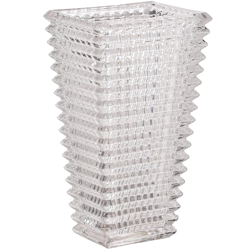 MCMCNCUIU Crystal Glass Vase, Large Crystal Vases for Flowers, Large Flower Vase, Clear Modern Vases for Living Room, Bedroom, Kitchen, Dining Table, Mantle, Wedding, 11 Inches